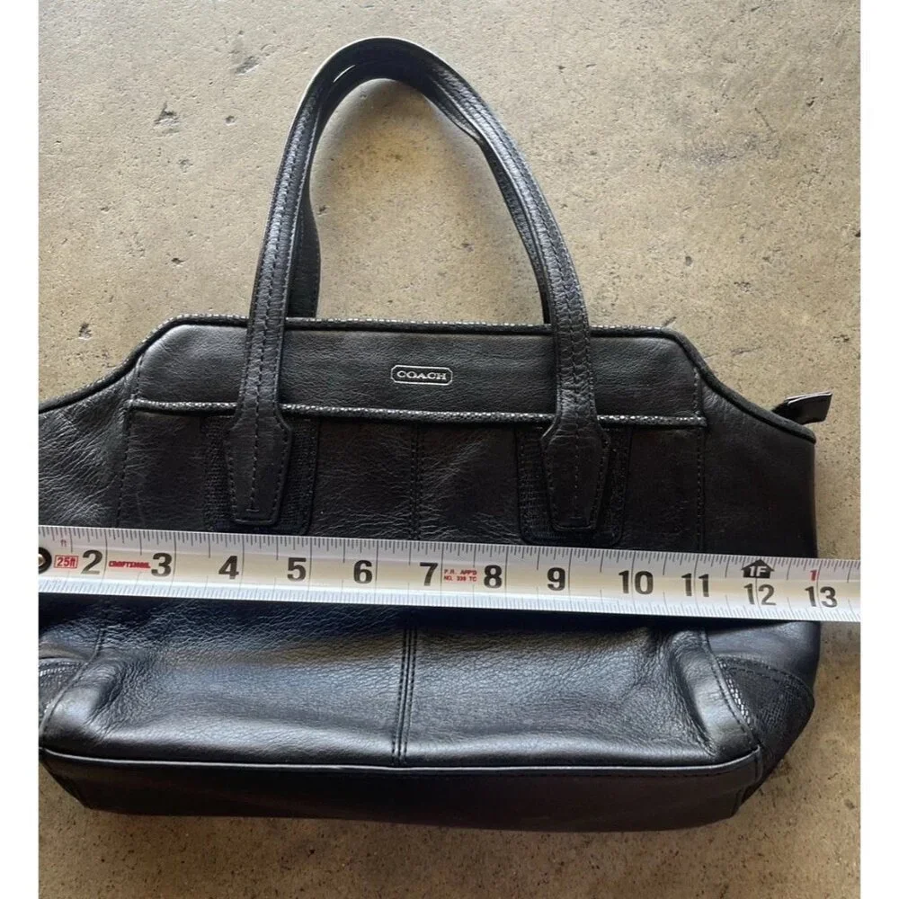 Coach Taylor Bette Mini Tote Black Leather Cross Body Bag Classic No Strap - Picture 5 of 15